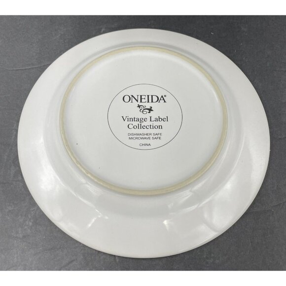 Oneida Vintage Label Collection Plate, Sanguinetti Flame Tokay Grapes Lodi Calif - Picture 3 of 5